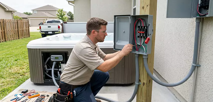 Outdoor Hot Tub Electrical Installation in Auburn
